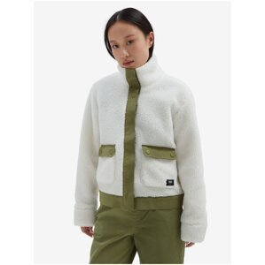 Bílo-zelená dámská bunda VANS Tevis Sherpa Fleece