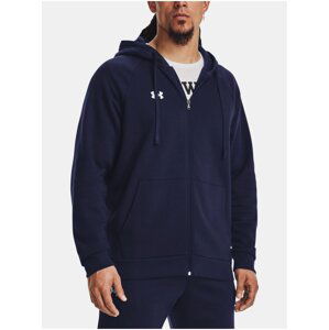 Tmavě modrá pánská mkina s kapucí Under Armour UA Rival Fleece FZ Hoodie