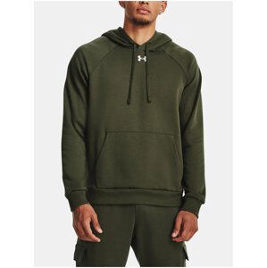 Tmavě zelená mikina Under Armour UA Rival Fleece Hoodie