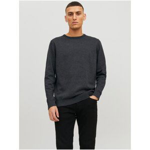 Tmavě šedý pánský svetr Jack & Jones Basic