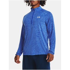 Modré sportovní tričko Under Armour UA Tech 2.0 1/2 Zip