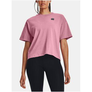 Růžové tričko Under Armour UA W LOGO LC OVERSIZED HW SS