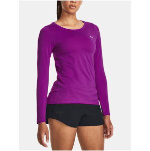 Fialové sportovní tričko Under Armour UA HG Armour Long Sleeve