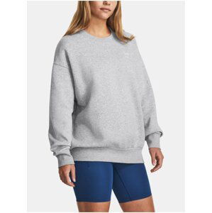 Světle šedá mikina Under Armour Essential Flc OS Crew