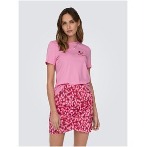 Růžové dámské tričko ONLY Kita
