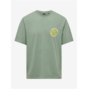 Světle zelené pánské tričko ONLY & SONS Lucian