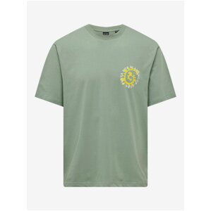 Světle zelené pánské tričko ONLY & SONS Lucian