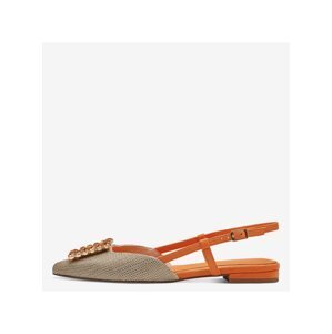 Oranžovo-béžové dámské sandálky Tamaris