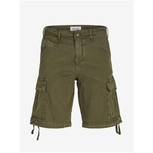 Khaki pánské cargo kraťasy Jack & Jones Cole