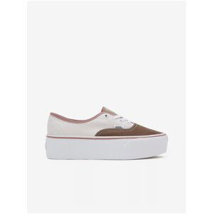 Krémovo-hnědé dámské tenisky VANS Authentic Stackform