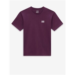 Tmavě fialové pánské tričko VANS Left Chest Logo II