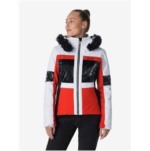 Bílo-červená dámská lyžařská zimní bunda Kilpi Elza-W