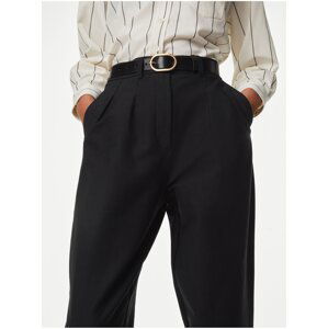 Černé dámské žerzejové zkrácené kalhoty Marks & Spencer