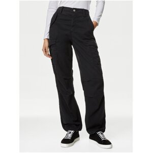 Černé dámské kapsáčové kalhoty Marks & Spencer
