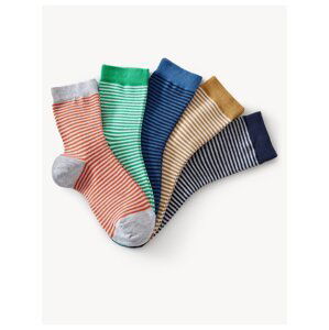 Sada pěti párů dětských barevných ponožek Marks & Spencer