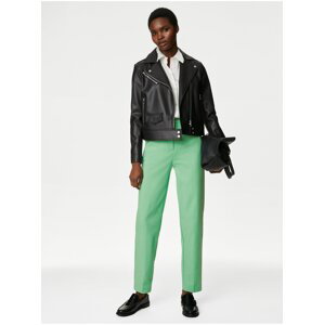 Světle zelené dámské kalhoty Marks & Spencer