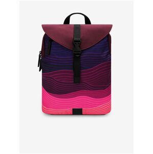 Růžovo-vínový dámský vzorovaný batoh VUCH Corbin Design