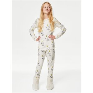 Bílé dětské vzorované pyžamo Marks & Spencer Snoopy™
