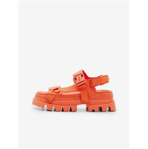 Oranžové dámské sandály na platformě Desigual Road