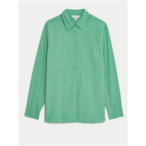Vzorovaná košile s vysokým podílem modalu Marks & Spencer zelená