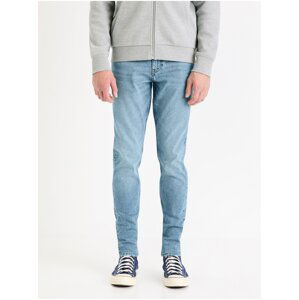 Světle modré skinny fit džíny Celio Foskinny