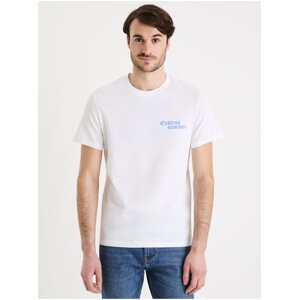 Bílé pánské tričko Celio Gexend