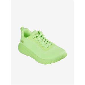 Neonově zelené dámské tenisky Skechers BOBS Squad Chaos - Color Rythms