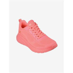 Oranžové dámské tenisky Skechers BOBS Squad Chaos - Color Rythms