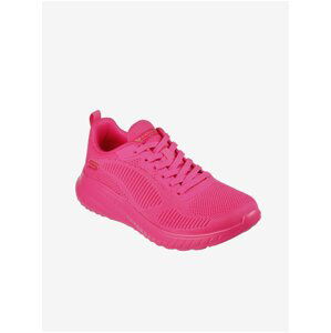 Neonově růžové dámské tenisky Skechers BOBS Squad Chaos - Color Rythms