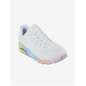 Bílé dámské tenisky Skechers Uno - Rainbow Souls