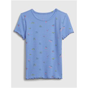 Modré holčičí květované tričko GAP