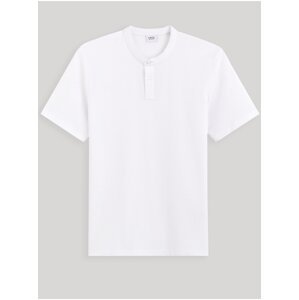Bílé pánské basic polo tričko Celio Gesohel