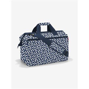 Tmavě modrá vzorovaná cestovní taška Reisenthel  Allrounder L Pocket Signature Navy