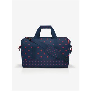 Tmavě modrá dámská puntíkovaná cestovní taška Reisenthel Allrounder L Mixed Dots Red