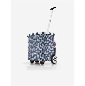 Modrý vzorovaný nákupní vozík na kolečkách Reisenthel Carrycruiser