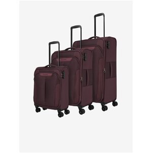 Sada tří cestovních kufrů ve fialové barvě Travelite Croatia S,M,L