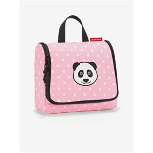 Růžová holčičí kosmetická taška s motivem pandy Reisenthel Toiletbag Kids Panda Dots Pink