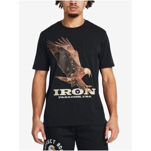 Černé sportovní tričko Under Armour UA Pjt Rck Eagle Graphic SS