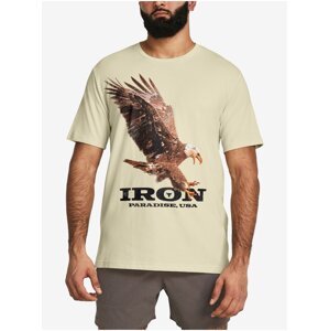 Světle hnědé sportovní tričko Under Armour UA Pjt Rck Eagle Graphic SS