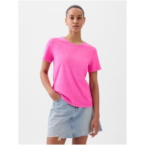 Tmavě růžové dámské basic tričko GAP