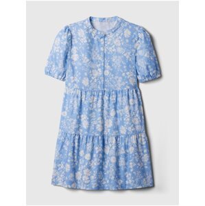 Modré holčičí květované šaty GAP