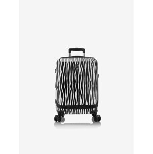 Bílo-černý cestovní kufr se zvířecím vzorem Heys EZ Fashion S Zebra