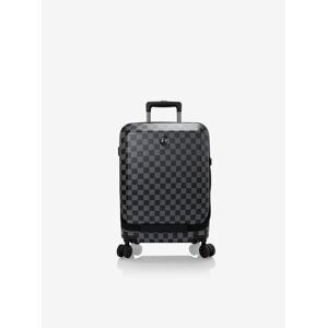 Šedo-černý kostkovaný cestovní kufr Heys EZ Fashion S Checkered
