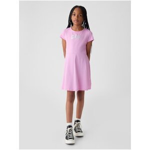 Růžové holčičí mini šaty GAP