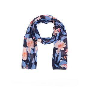 Růžovo-modrý dámský květovaný šátek ORSAY