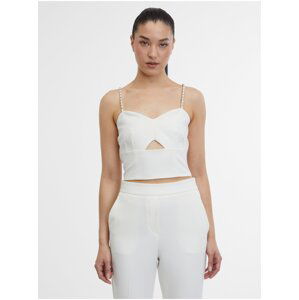 Krémový dámský crop  top ORSAY