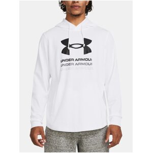 Bílá sportovní mikina Under Armour UA Rival Terry Graphic Hood