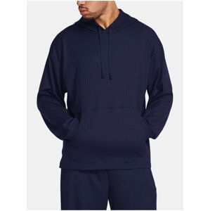 Tmavě modrá sportovní mikina Under Armour UA Rival Waffle Hoodie