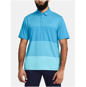 Světle modré sportovní tričko Under Armour UA Playoff 3.0 Stripe Polo