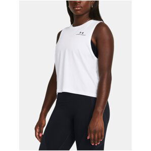 Bílé sportovní tílko Under Armour Vanish Energy Crop Tank